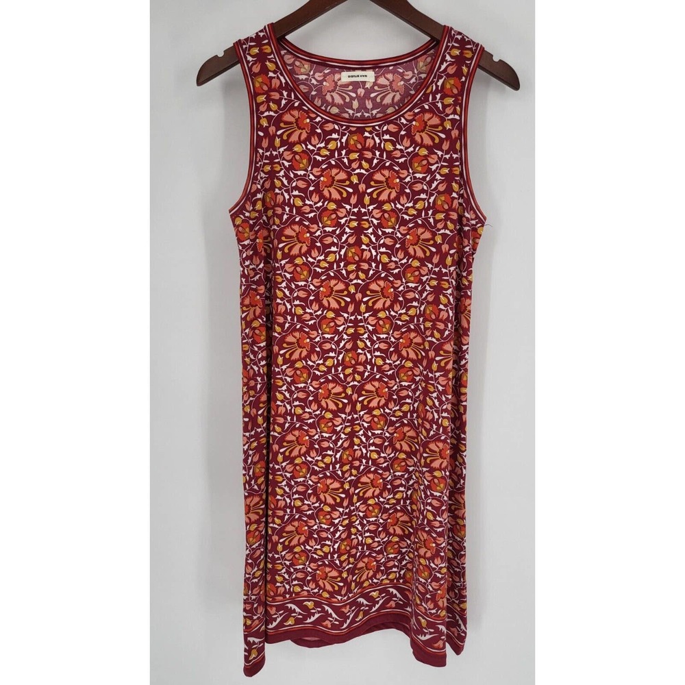Max Studio Red White Floral Knee Length Dress Women's No Size Approx Small